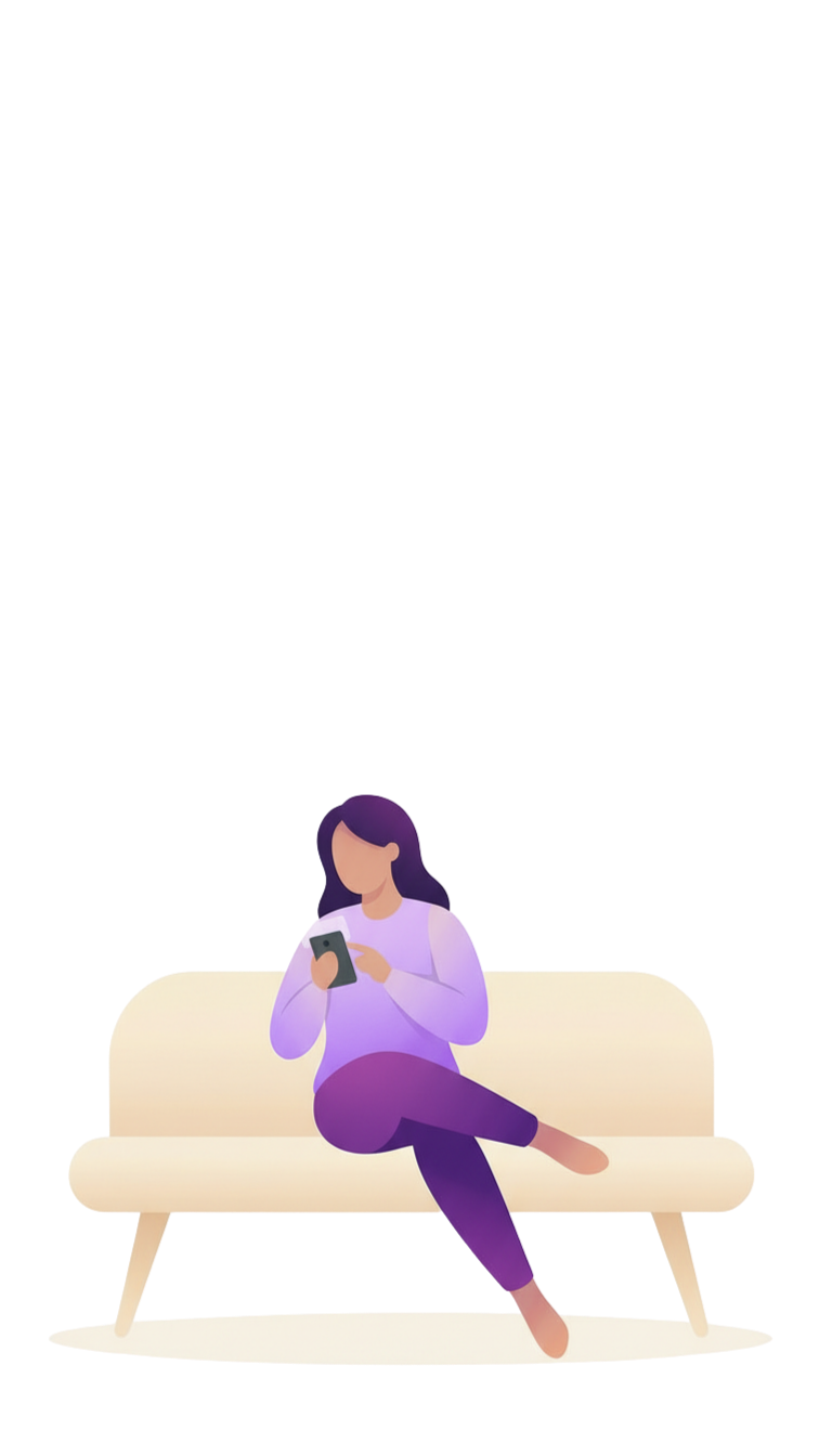 Couple sitting together using Bondura to work through a conversation